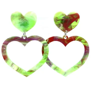 Earrings^Haus Of Dizzy 'Sunset Swirl' Barbie Heart Earrings