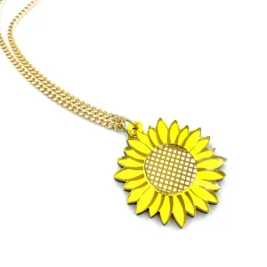 Necklaces^Haus Of Dizzy 'Sweet Sunflower' Mirrored Necklace