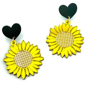 Earrings^Haus Of Dizzy 'Sweet Sunflower' Mirrored Earrings