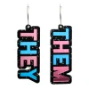 Earrings | Stacked Earrings^Haus Of Dizzy 'They Them' Pronoun Stacked Mirror Earrings