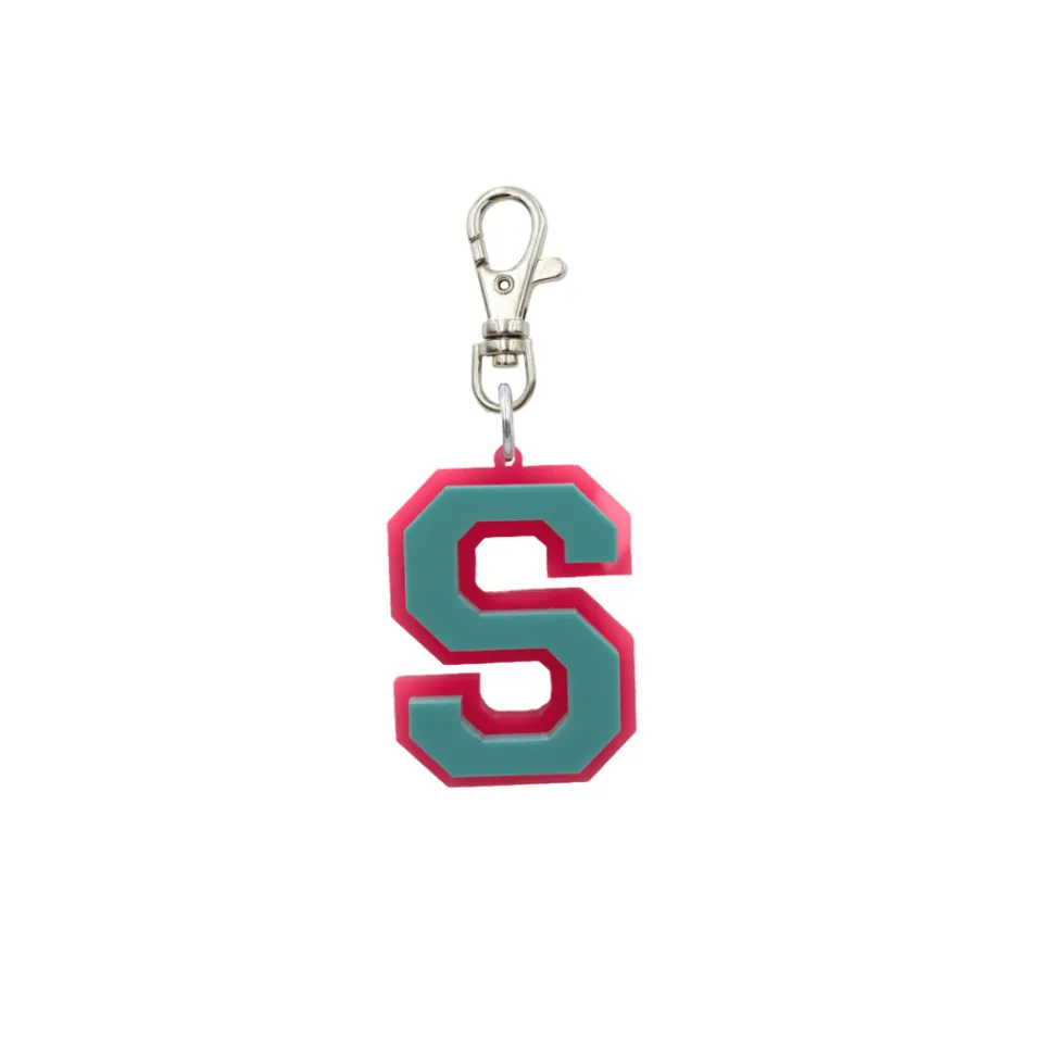 haus_of_dizzy_varsity_cus_1-2.webp Keyrings | Personalised Jewels^Haus Of Dizzy Varsity Custom Initial Keyring