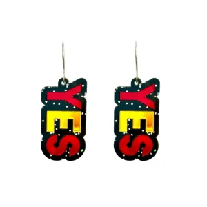 Stacked Earrings | Earrings^Haus Of Dizzy 'Vote Yes' Stacked Mirror Earrings Gold