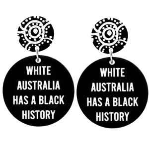 Earrings^Haus Of Dizzy 'White Australia has a Black History' Earrings
