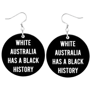Earrings^Haus Of Dizzy 'White Australia has a Black History' Earrings