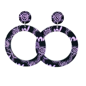 Earrings^Haus Of Dizzy 'Wiradjuri Yinaa' Hoop Earrings