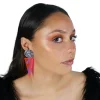Earrings^Haus Of Dizzy 'Wiradjuri Yinaa' Neon Cone Earrings