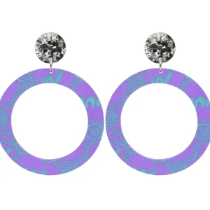 Earrings^Haus Of Dizzy 'Wiradjuri Yinaa' Neon Hoop Earrings