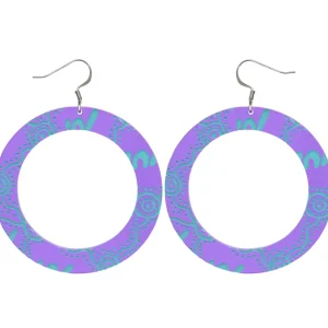 Earrings^Haus Of Dizzy 'Wiradjuri Yinaa' Neon Hoop Earrings