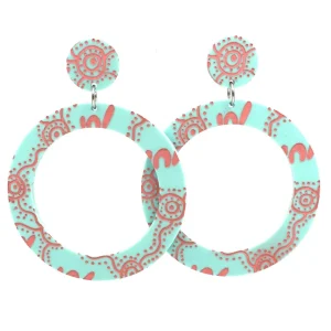 Earrings^Haus Of Dizzy 'Wiradjuri Yinaa' Hoop Earrings