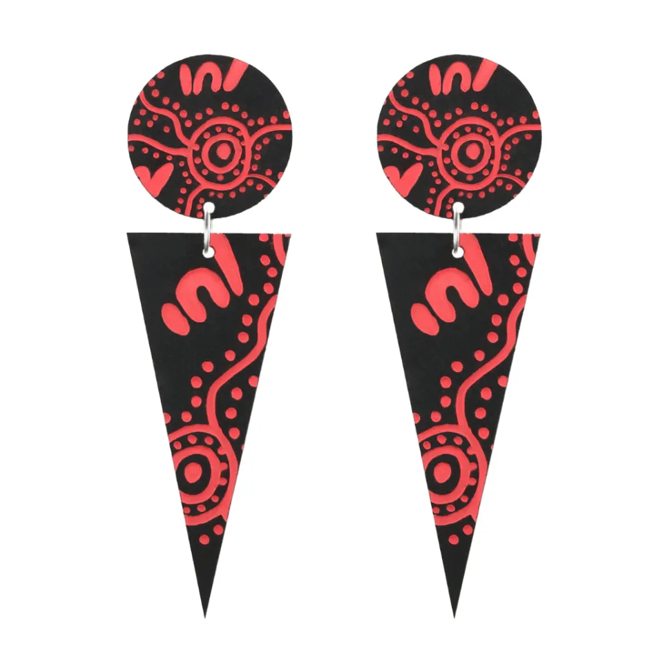 haus_of_dizzy_wiradjuri_y_3.webp Earrings^Haus Of Dizzy 'Wiradjuri Yinaa' Cone Earrings