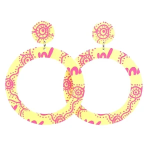Earrings^Haus Of Dizzy 'Wiradjuri Yinaa' Hoop Earrings