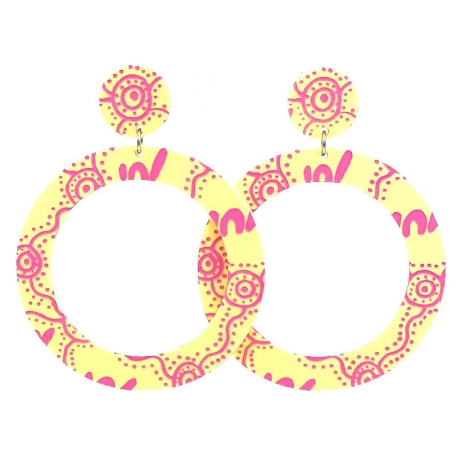 haus_of_dizzy_wiradjuri_y_4-1.webp Earrings^Haus Of Dizzy 'Wiradjuri Yinaa' Hoop Earrings