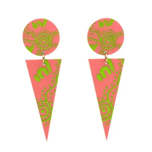 Earrings^Haus Of Dizzy 'Wiradjuri Yinaa' Cone Earrings