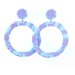 Earrings^Haus Of Dizzy 'Wiradjuri Yinaa' Hoop Earrings