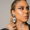 Earrings^Haus Of Dizzy x Roxxi's Poolroom 'Speed Skull' Earrings